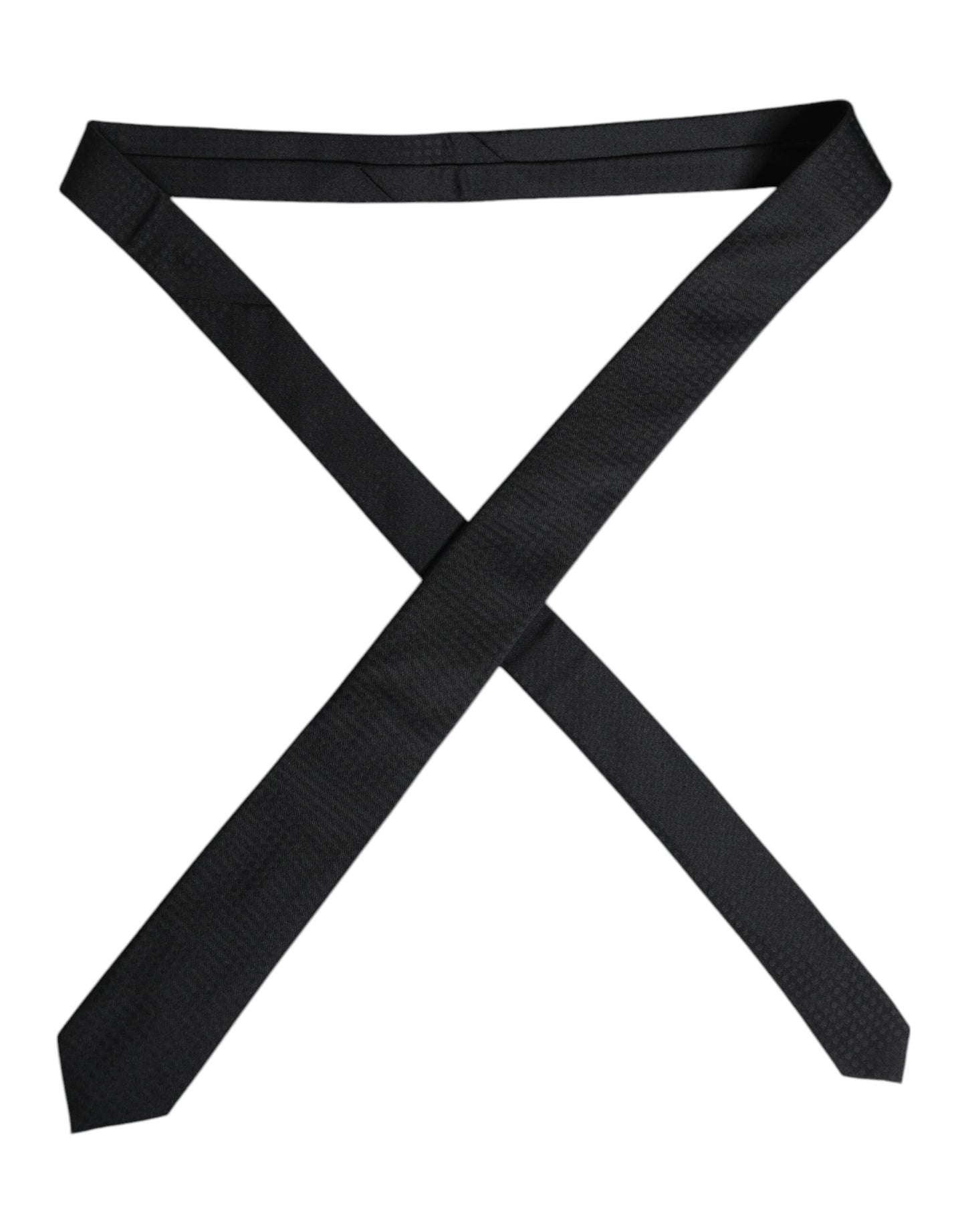 Black Circles Silk Adjustable Necktie Tie