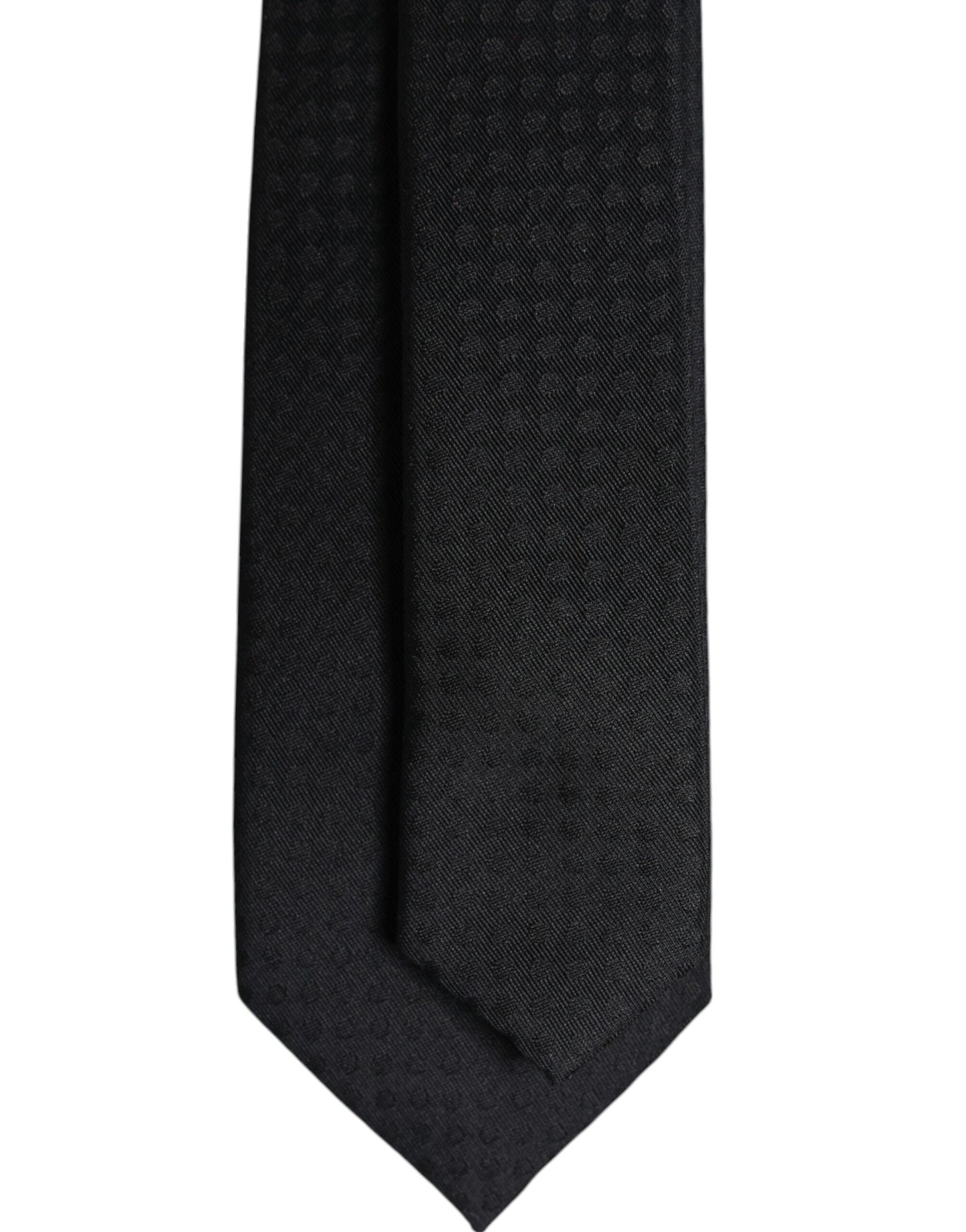 Black Circles Silk Adjustable Necktie Tie