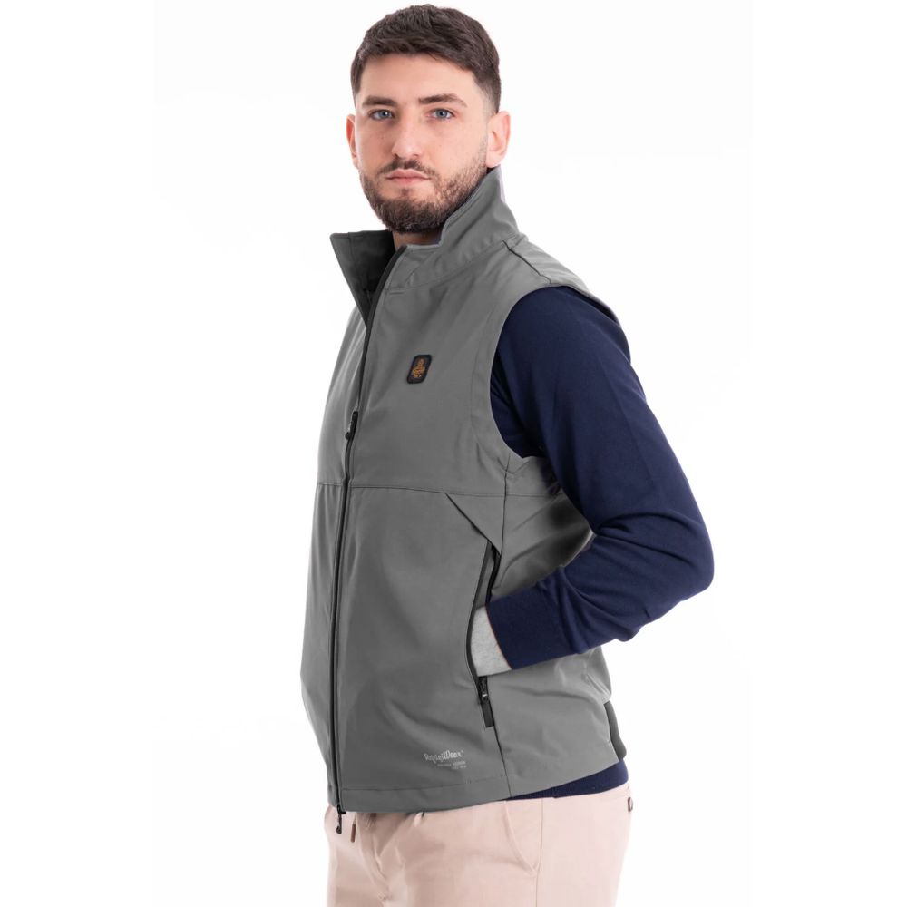 Gray Polyester Men's Vest