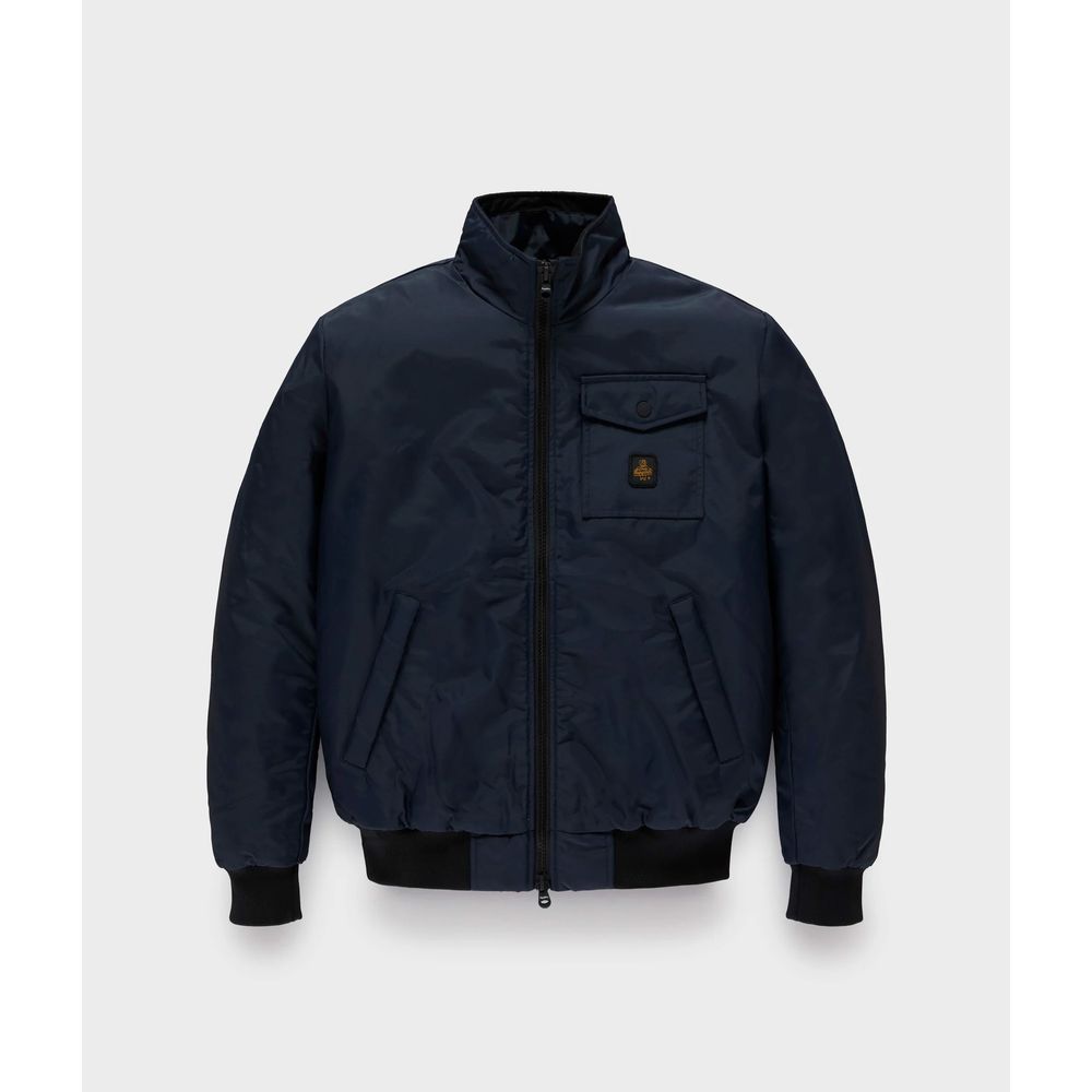 Blue Polyamide Men Jacket