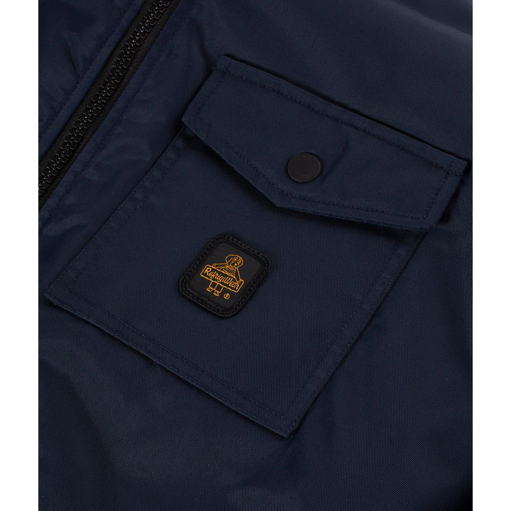 Blue Polyamide Men Jacket