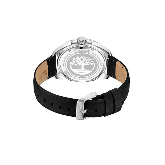 Black Leather Sport Watch