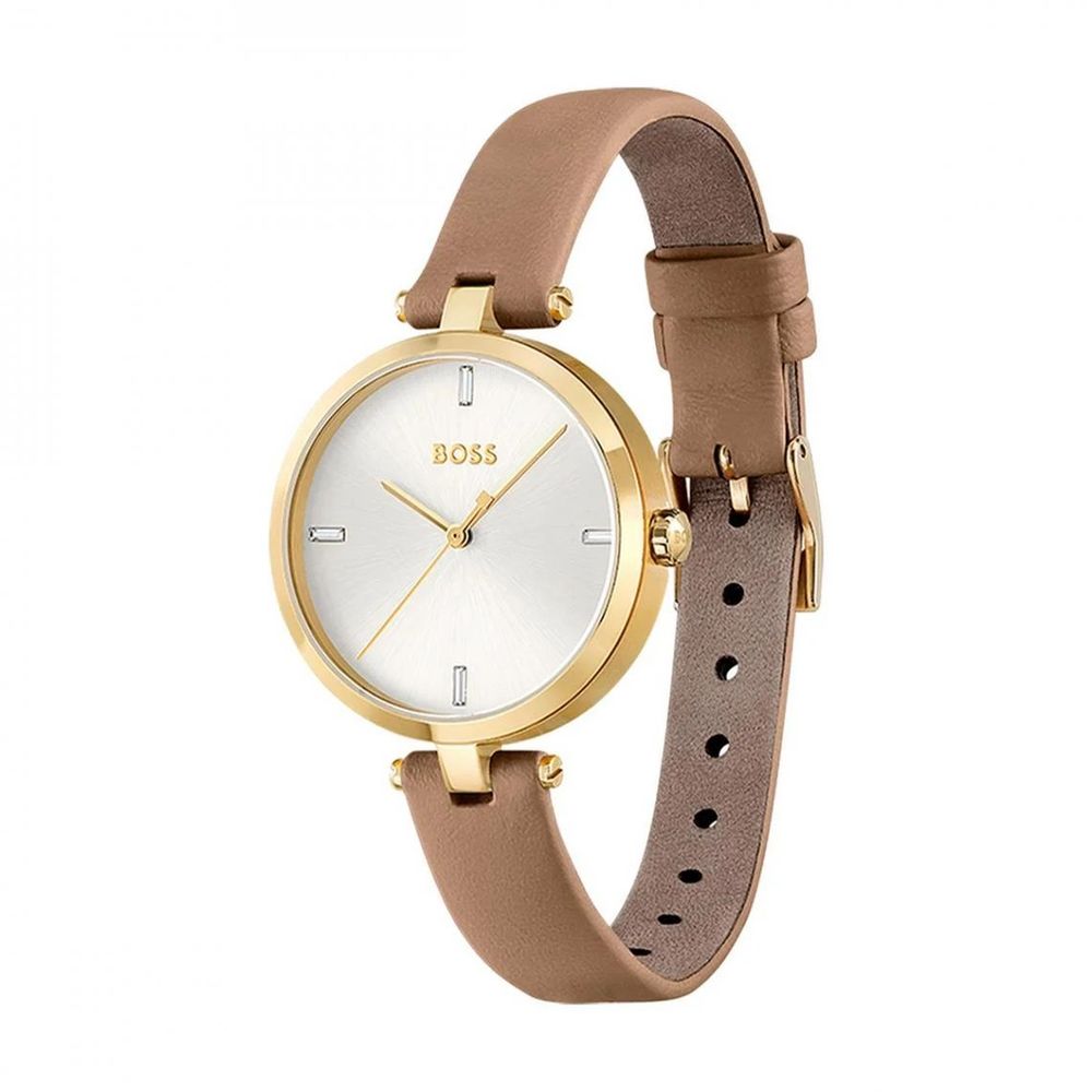 Beige Leather Watch