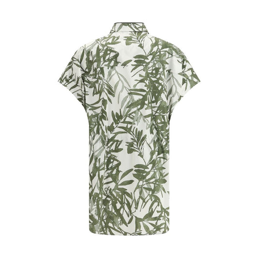 Leaf print Long Shirt