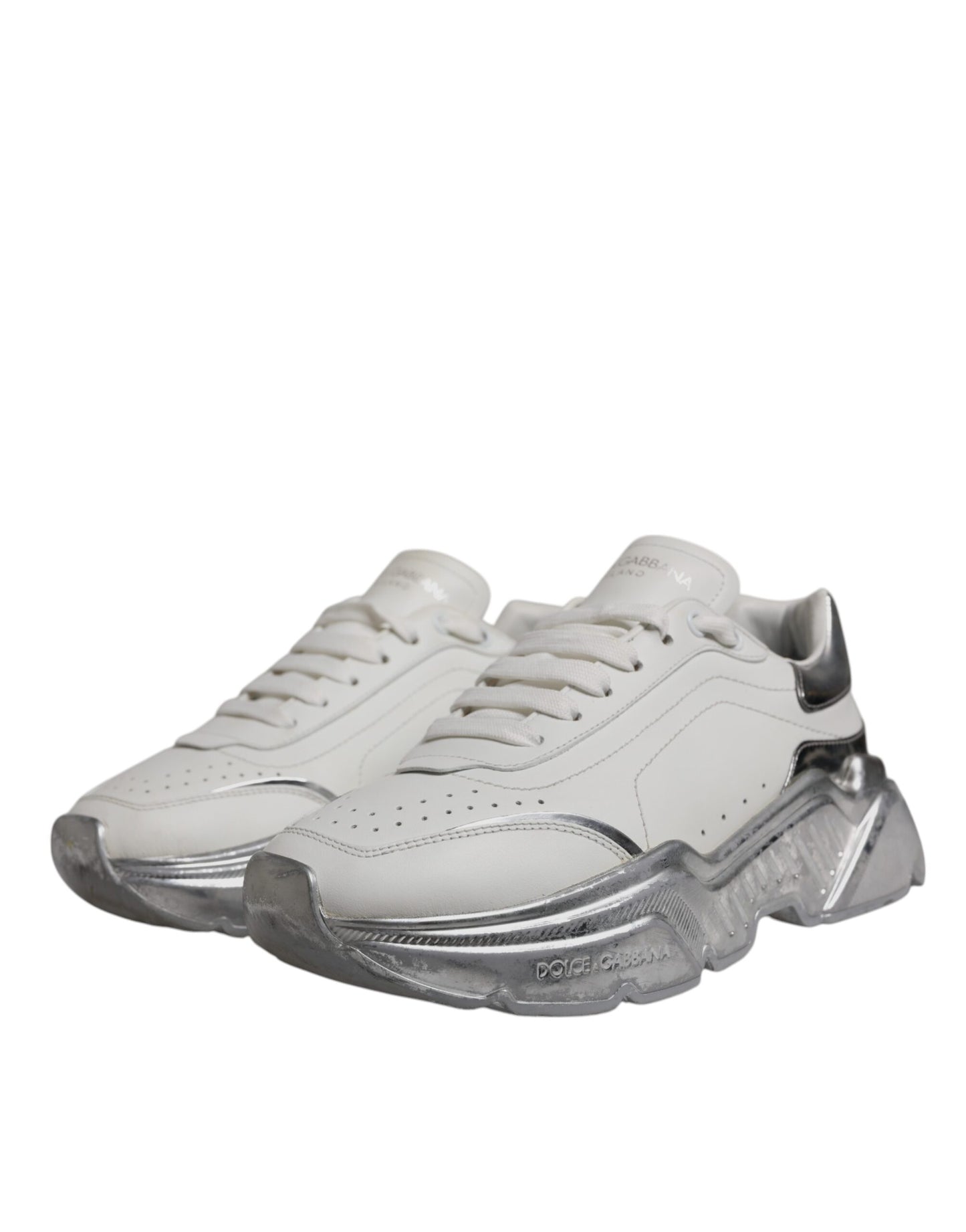 White Silver Daymaster Low Top Sneaker Shoes