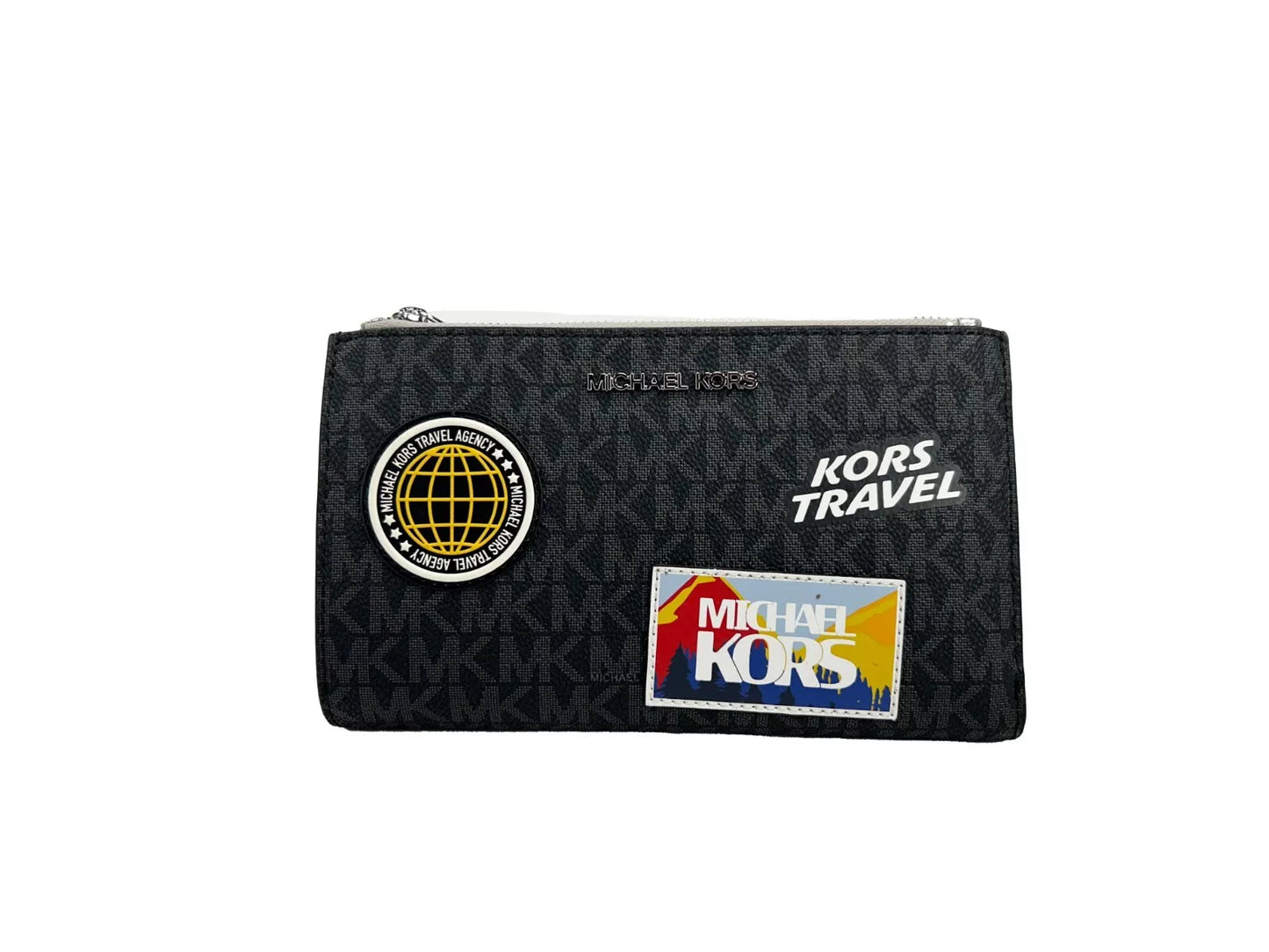 Jet Set Travel Double Zip Wristlet Wallet