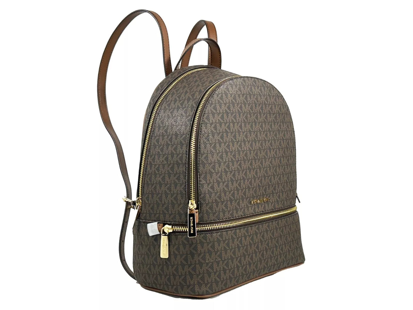 Rhea Medium PVC Backpack Bookbag Brown