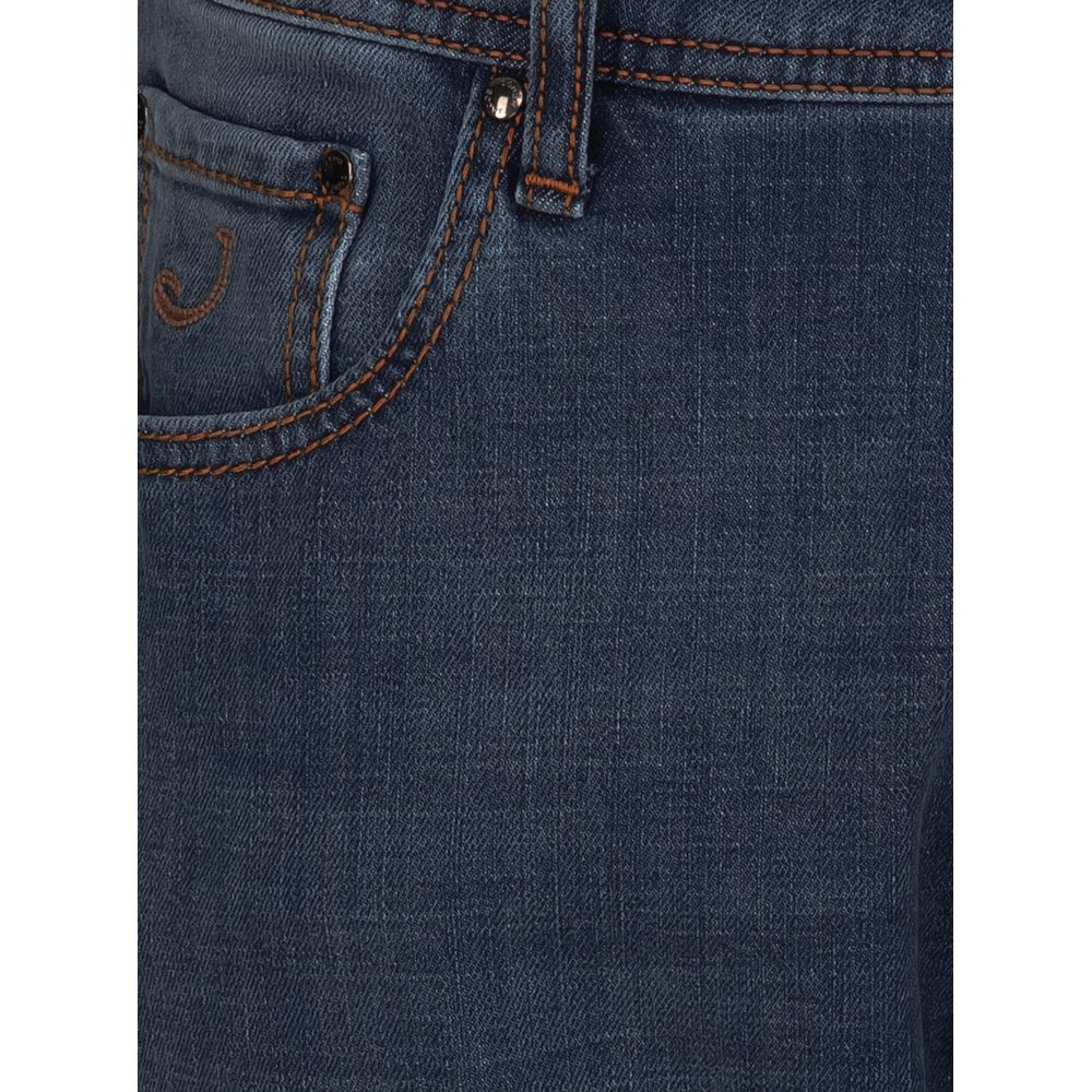 Blue Cotton Jeans & Pant