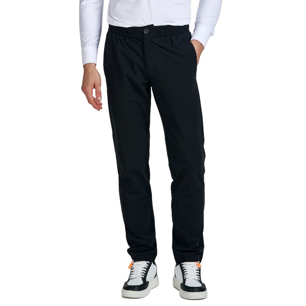 Blue Nylon Jeans & Pant
