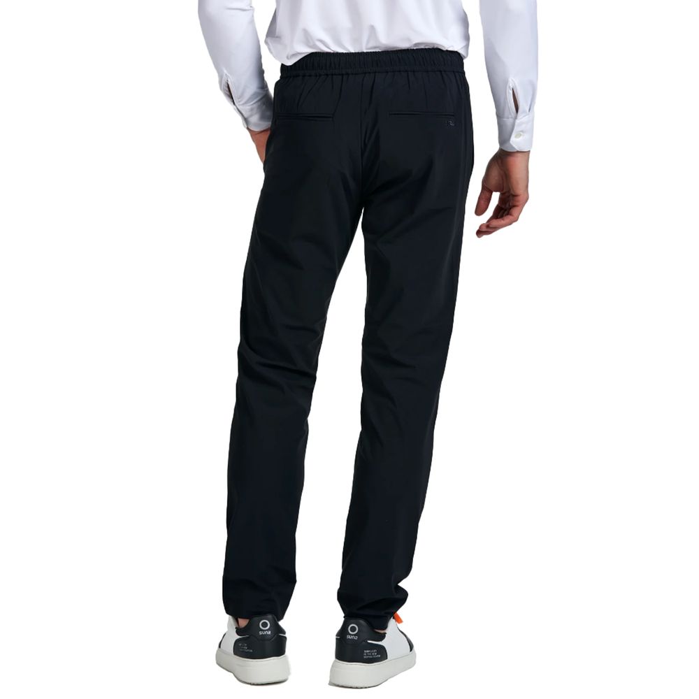 Blue Nylon Jeans & Pant