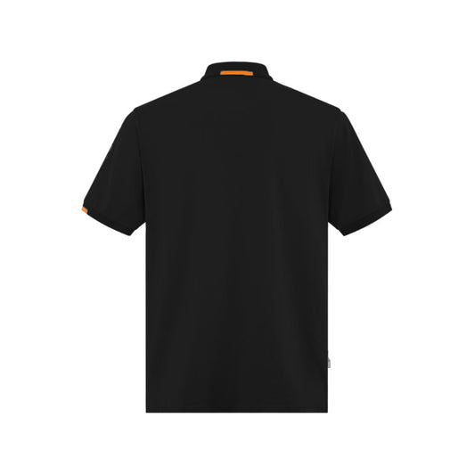 Black Cotton Polo Shirt