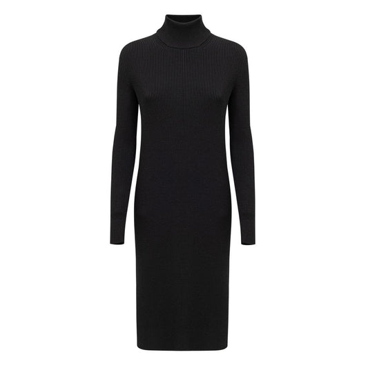 Black Wool Long Dress