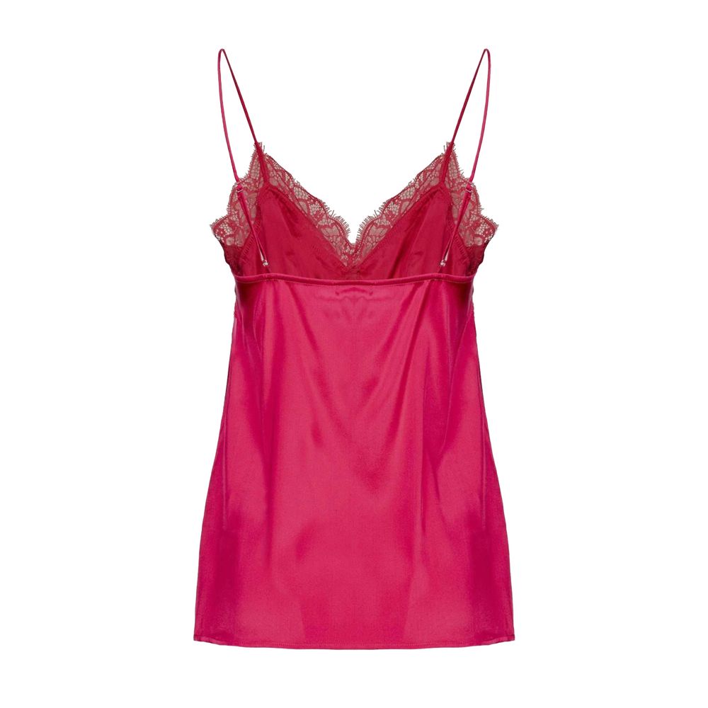 Fuchsia Silk Tops & T-Shirt