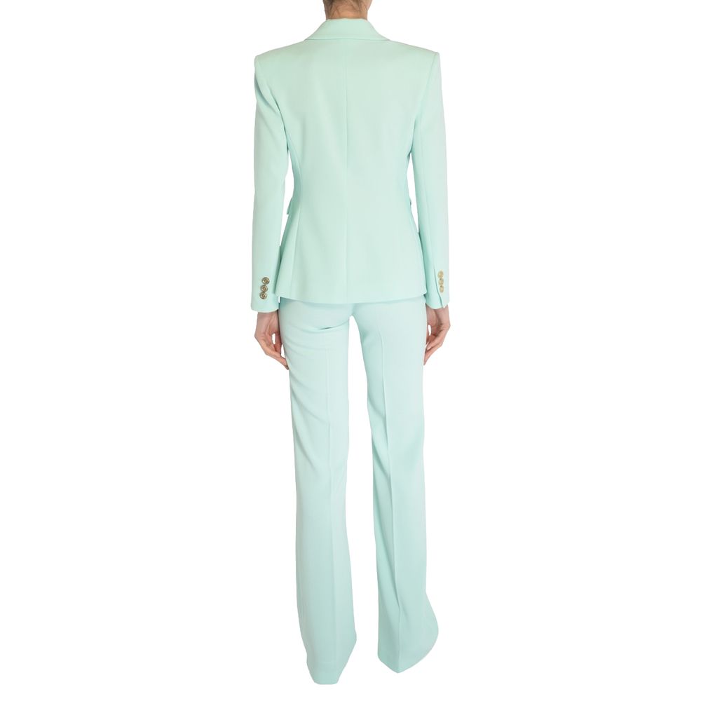 Light Blue Polyester Women Pant