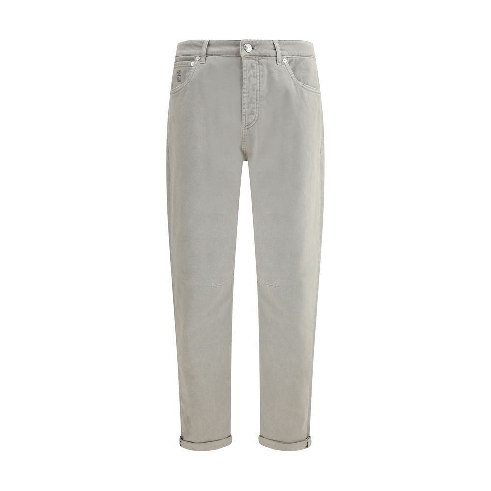 Pants with turn-up hem