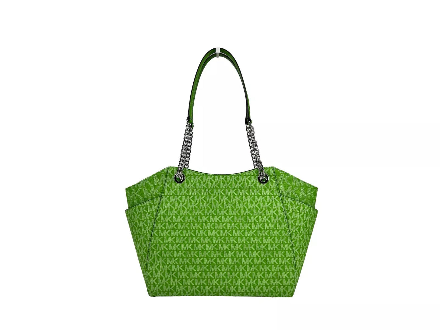 Jet Set Large Chain Shoulder Tote Bag Jungle Green