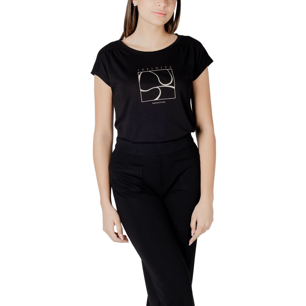 Black Cotton Tops & T-Shirt