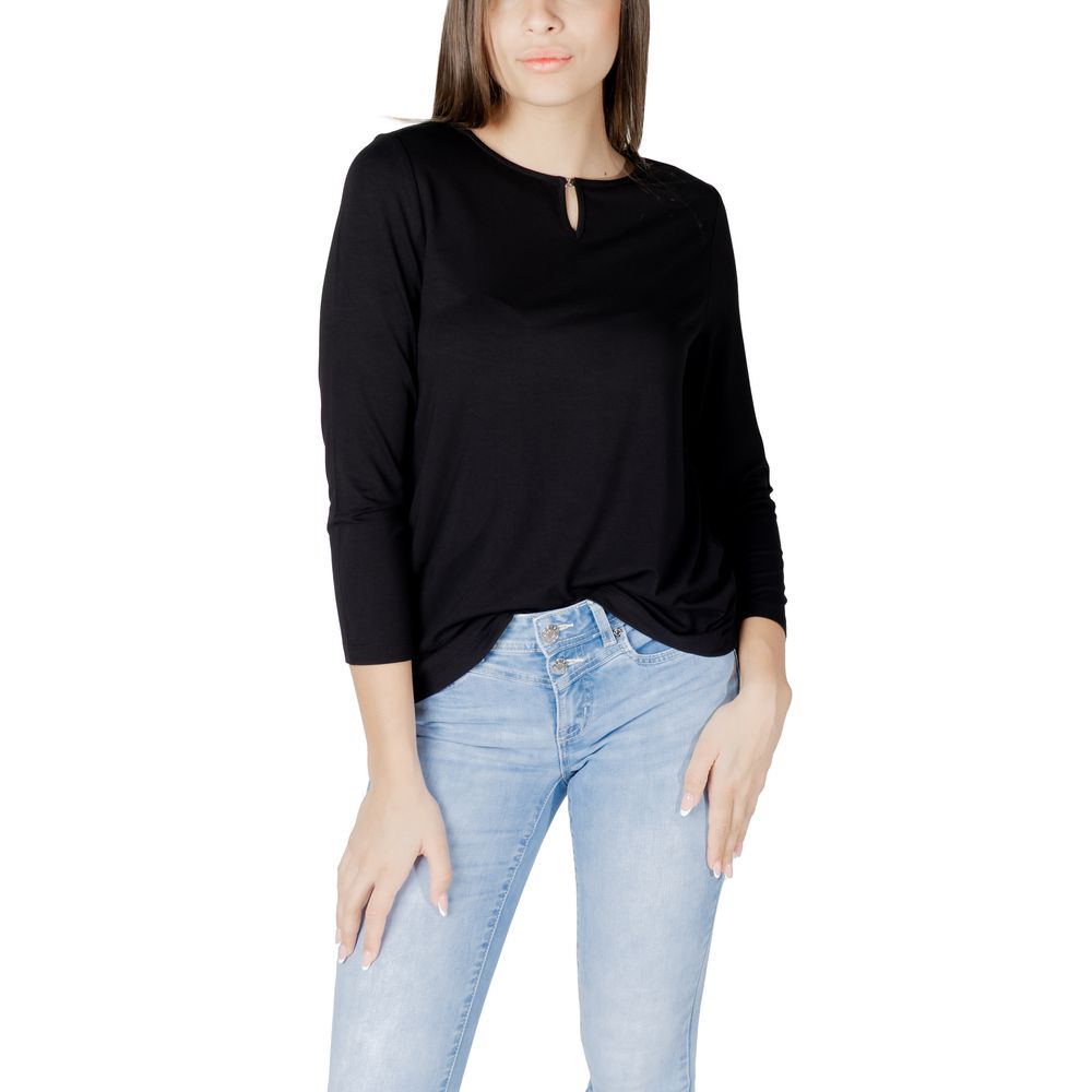 Black Viscose Tops & T-Shirt