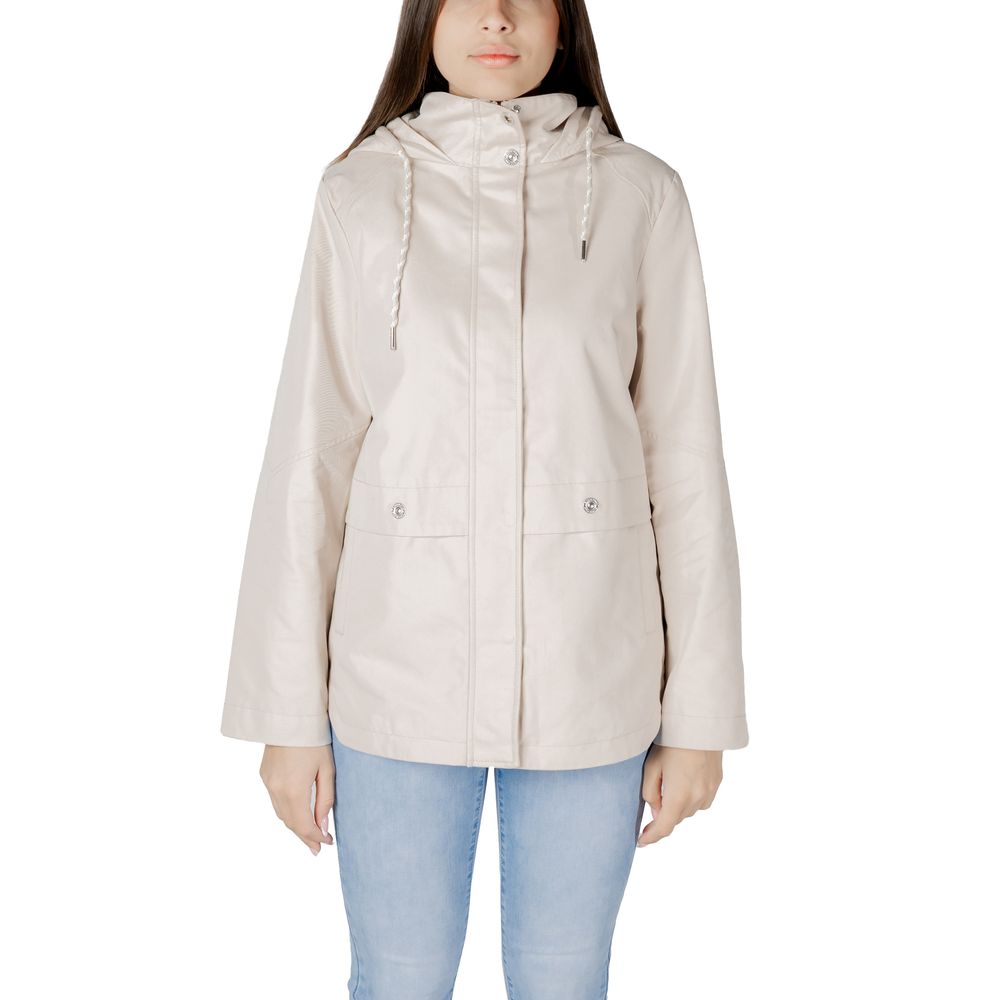Beige Cotton Jackets & Coat