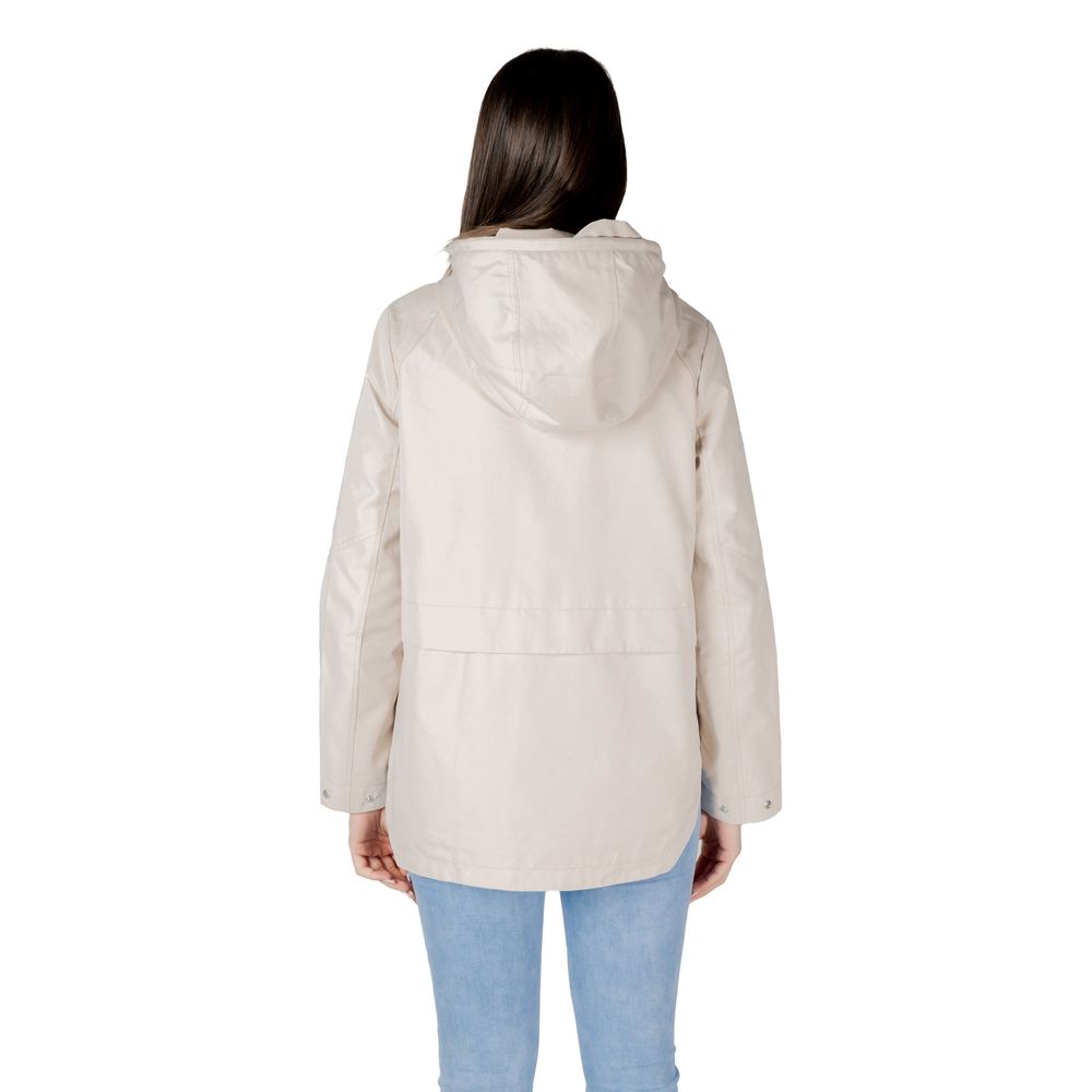 Beige Cotton Jackets & Coat