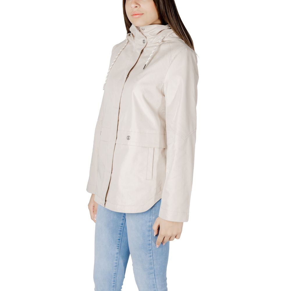Beige Cotton Jackets & Coat