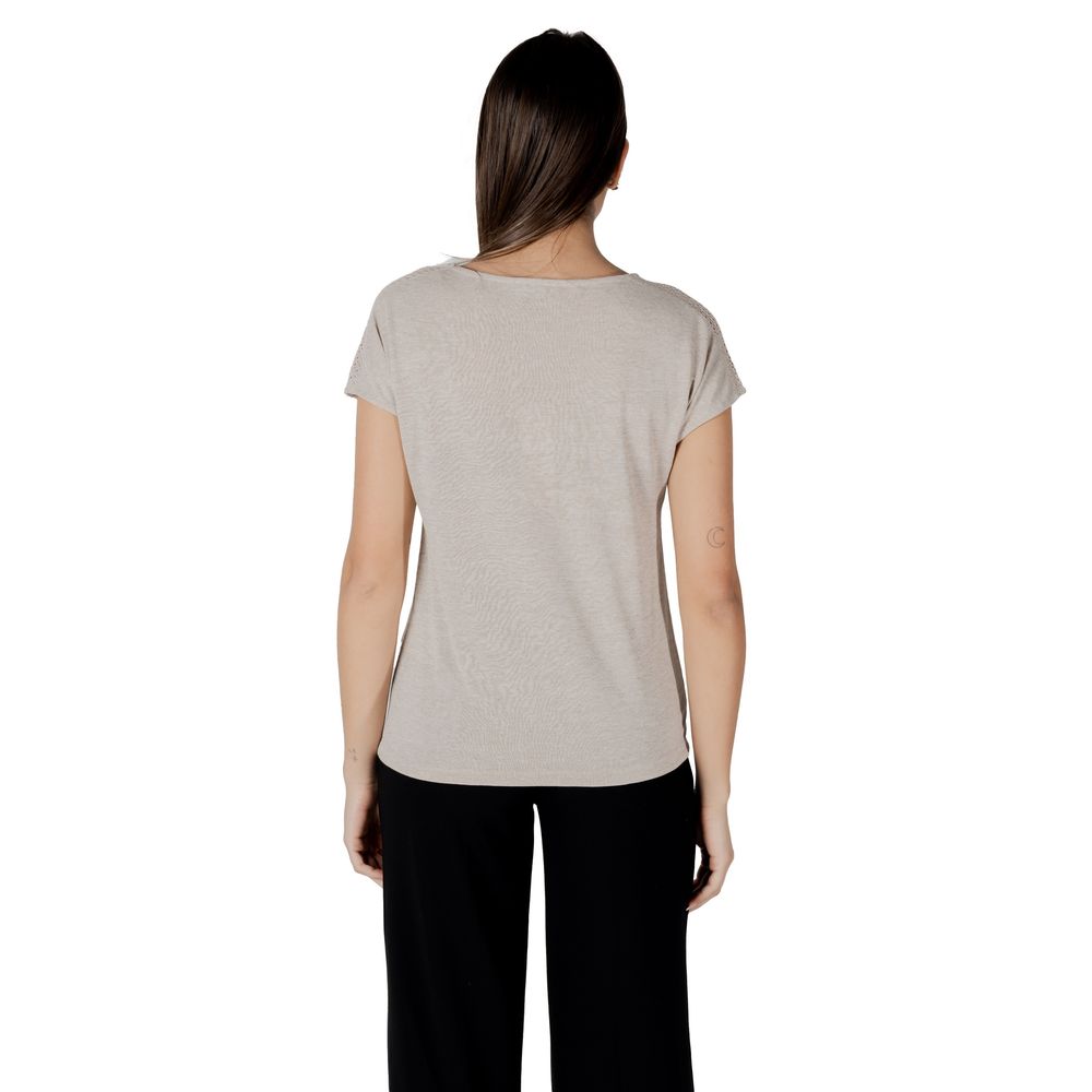 Beige Polyester Tops & T-Shirt