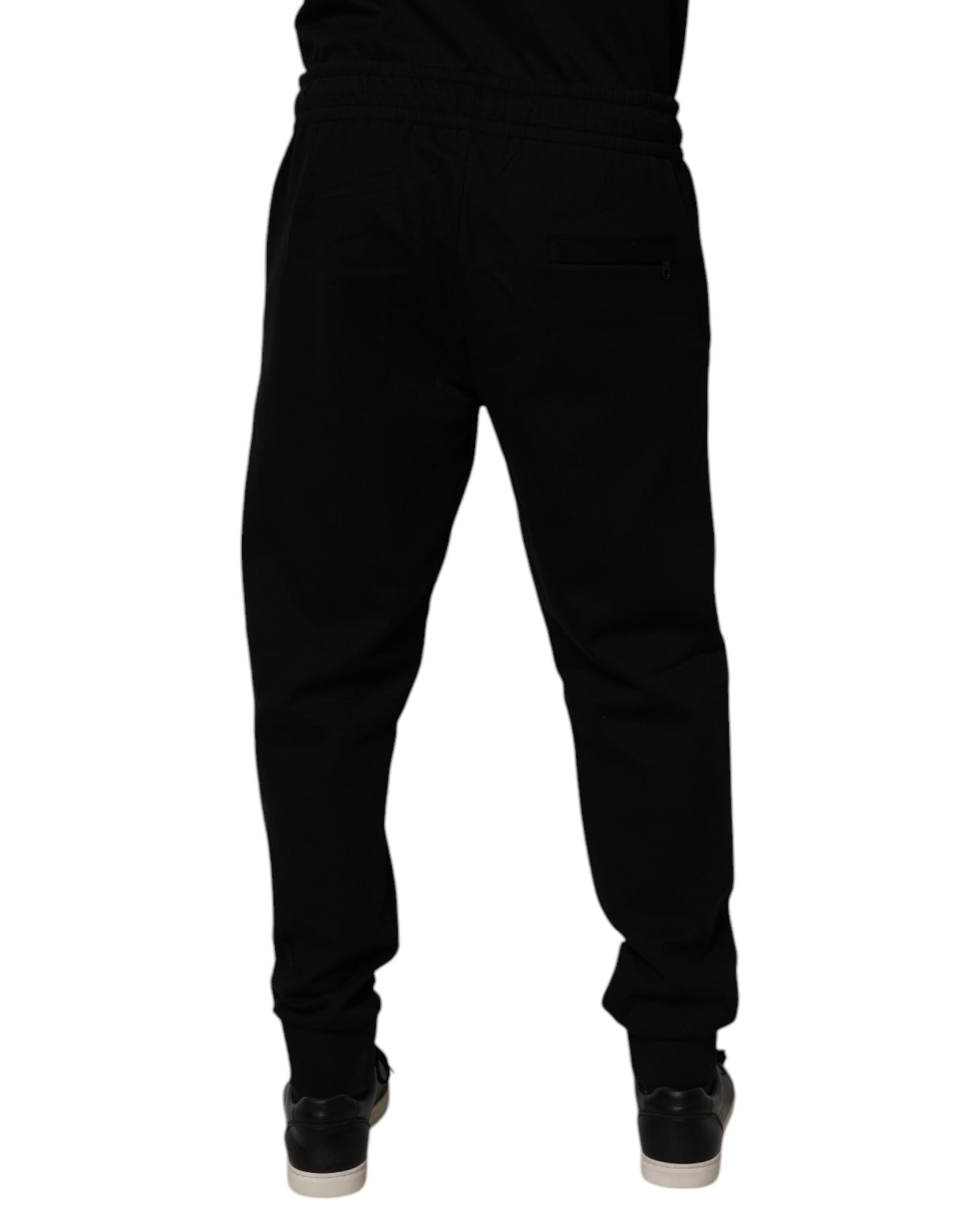 Black Cotton Blend Jogger Sweatpants Pants