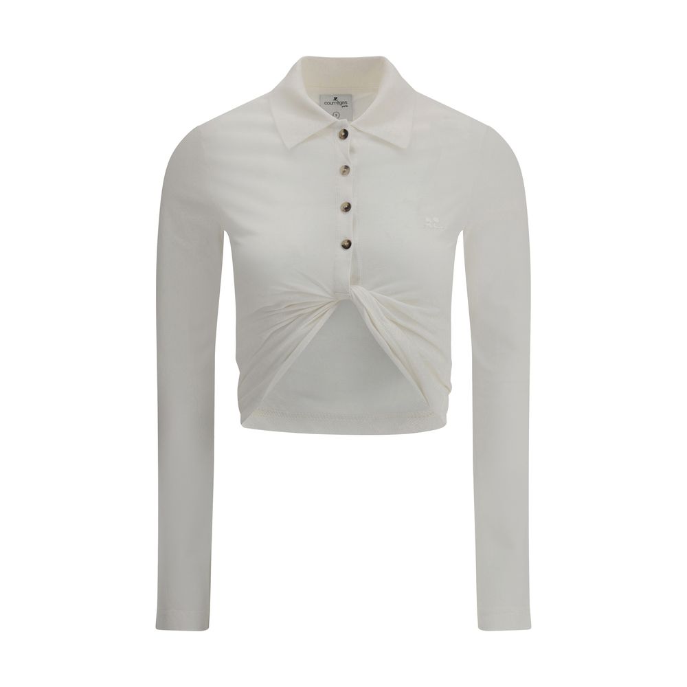 Courrèges Polo with twisted detail