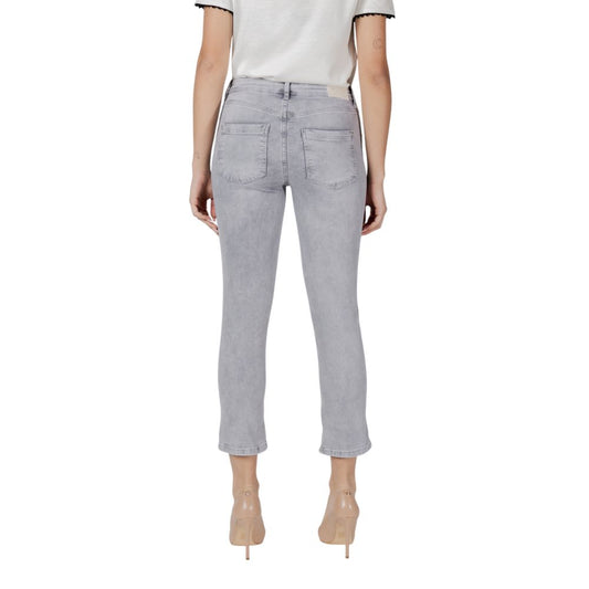 Gray Cotton Slim Fit Jean