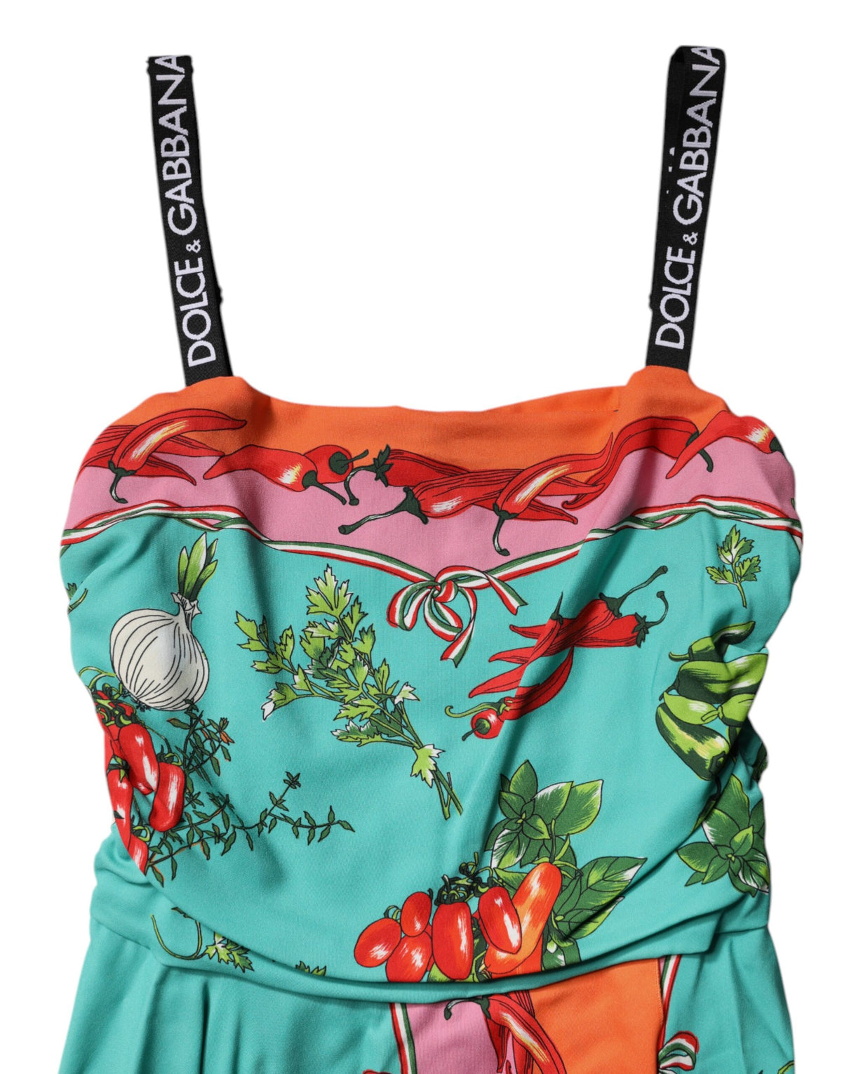 Multicolor Printed Silk Sleeveless Midi Dress
