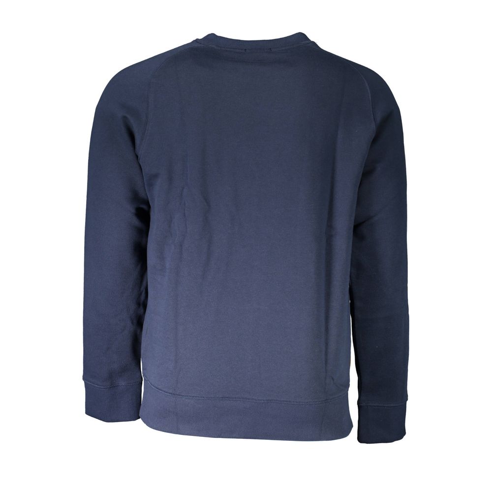 Blue Cotton Men Sweatshirt