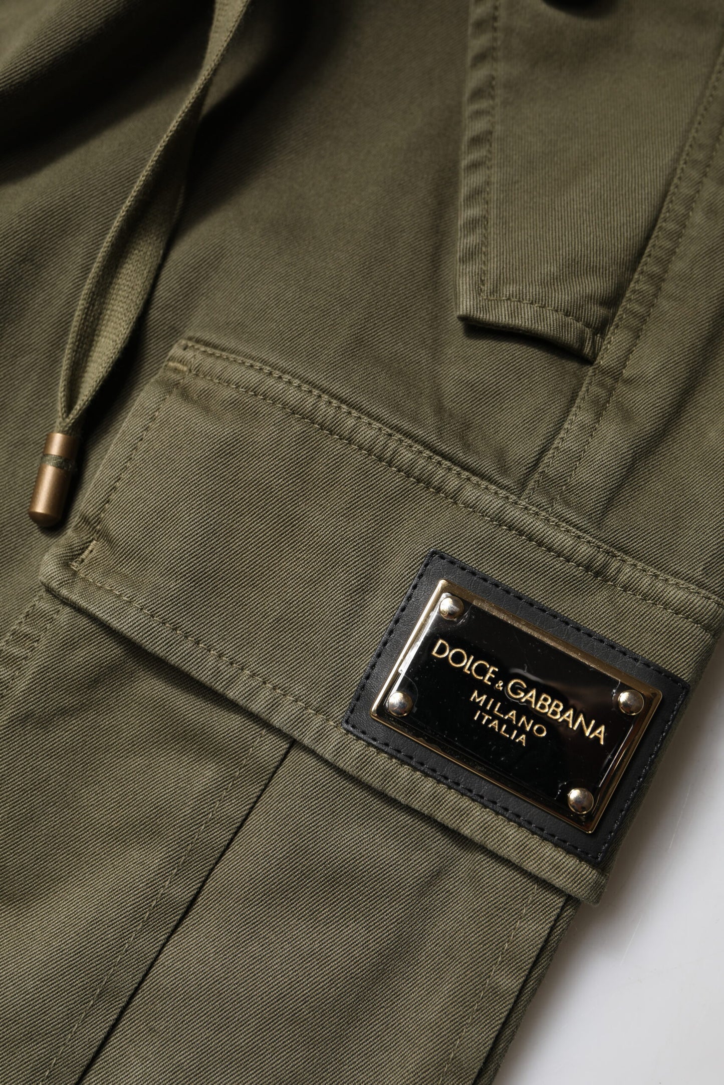 Army Green High Waist Cargo Pants