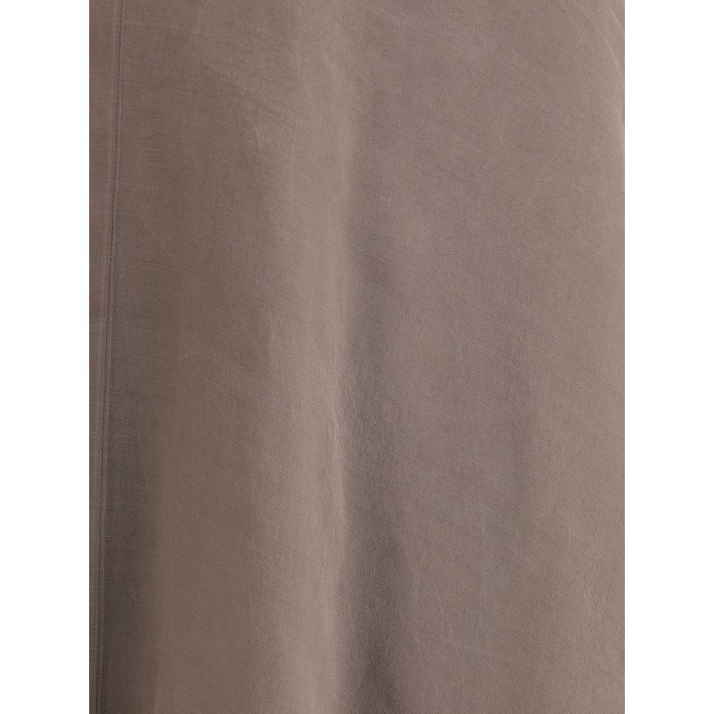 Silk crêpe midi Skirt