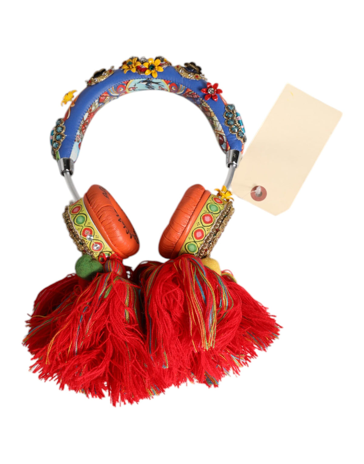 Multicolor Whimsical Tasseled Crystal Headset Headphones