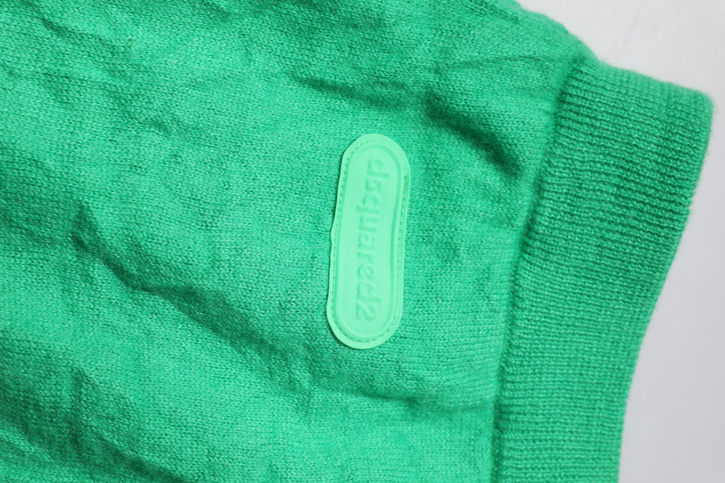 Green Cotton Elastic Waist Men Casual Pants