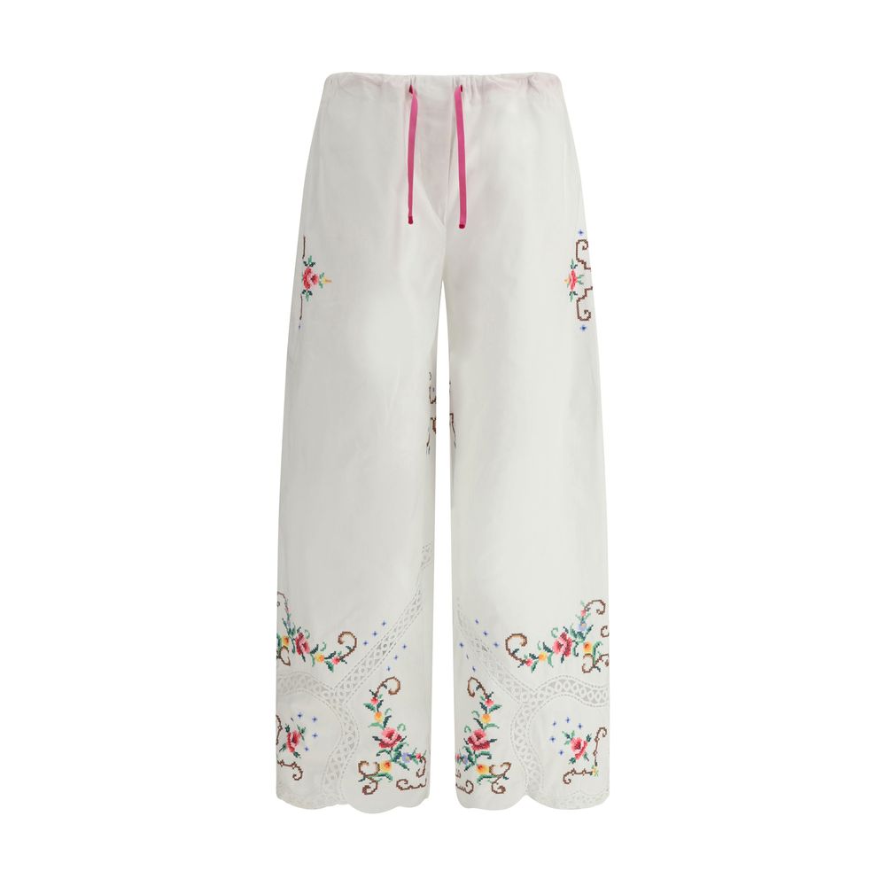 Pants with floral details