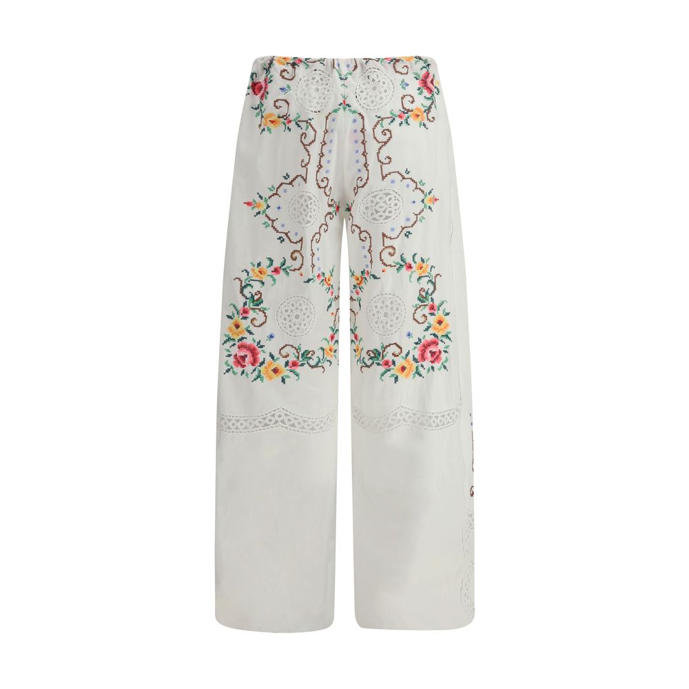 Pants with floral details