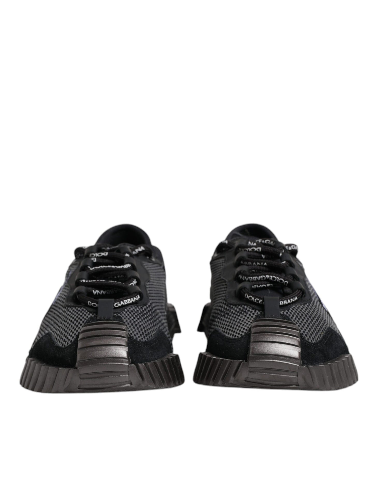 Black Silver Logo Low Top Men Sneakers Shoes