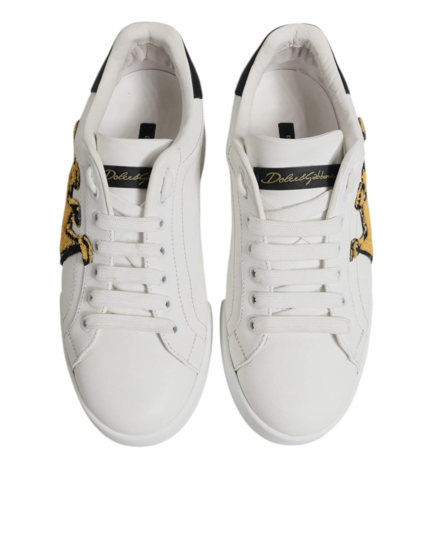 White Royal Crown Low Top Sneakers Shoes