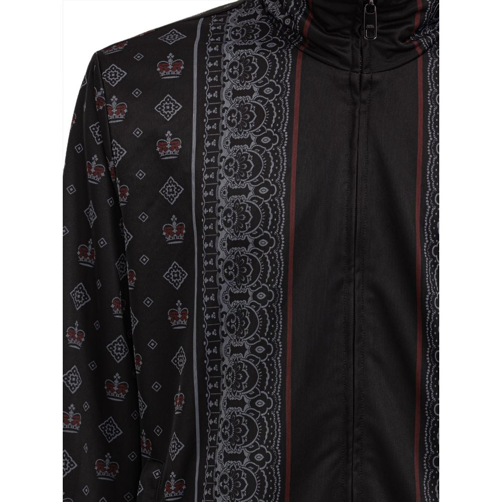 Black Polyester Sweatshirt
