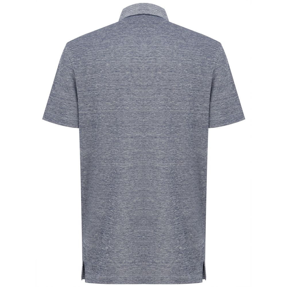 Brown Linen Polo Shirt