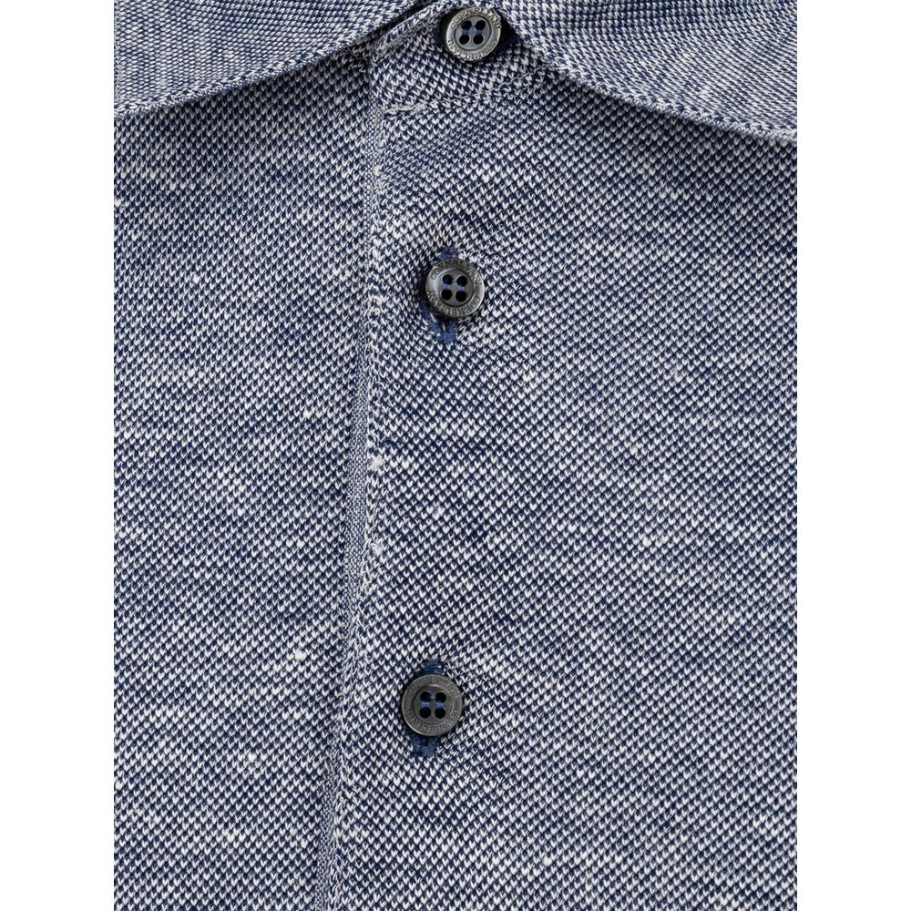 Brown Linen Polo Shirt
