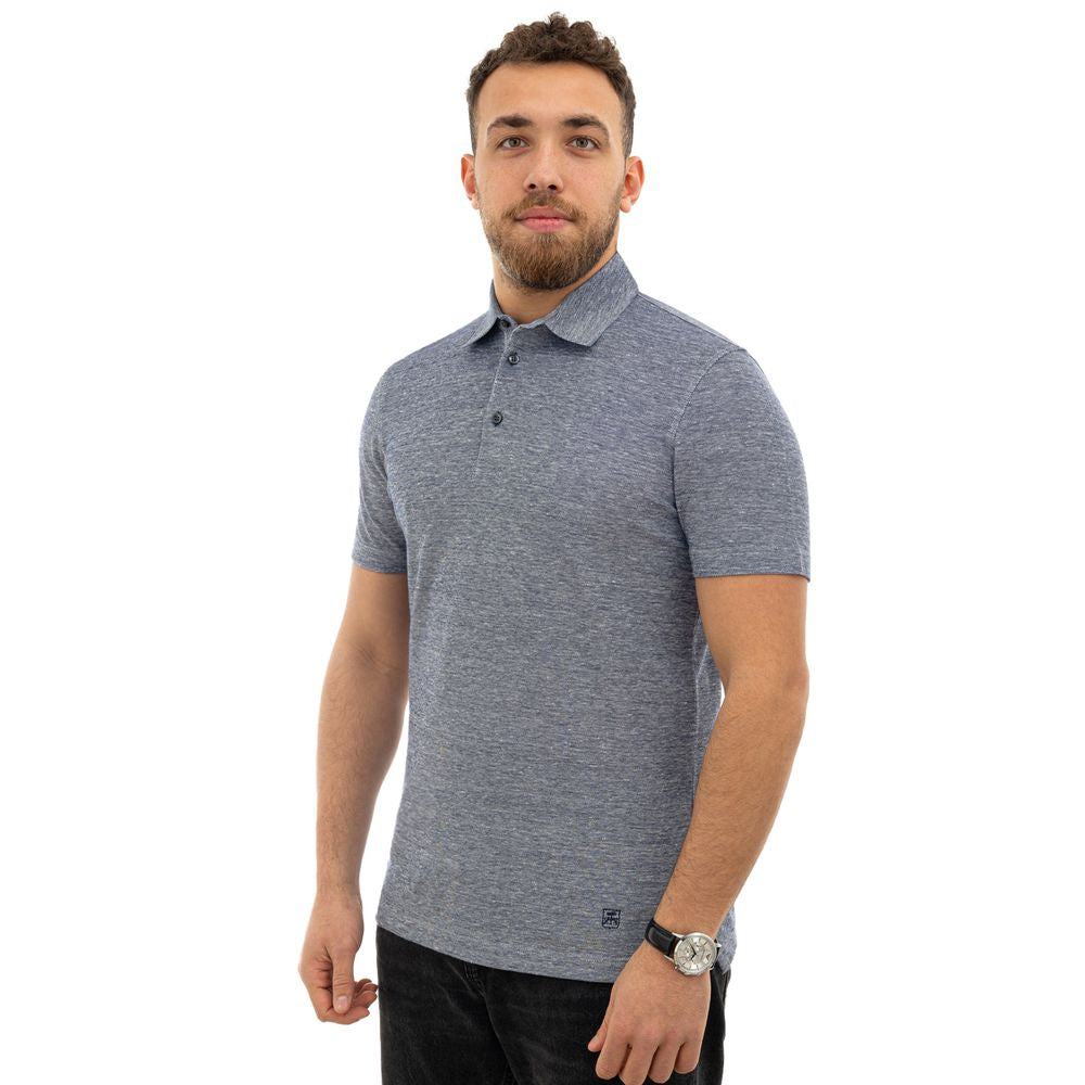 Brown Linen Polo Shirt
