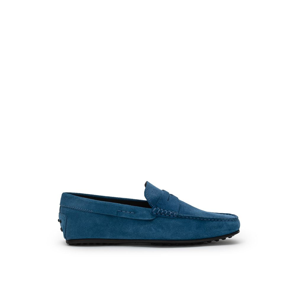 Blue Suede Leather Loafer
