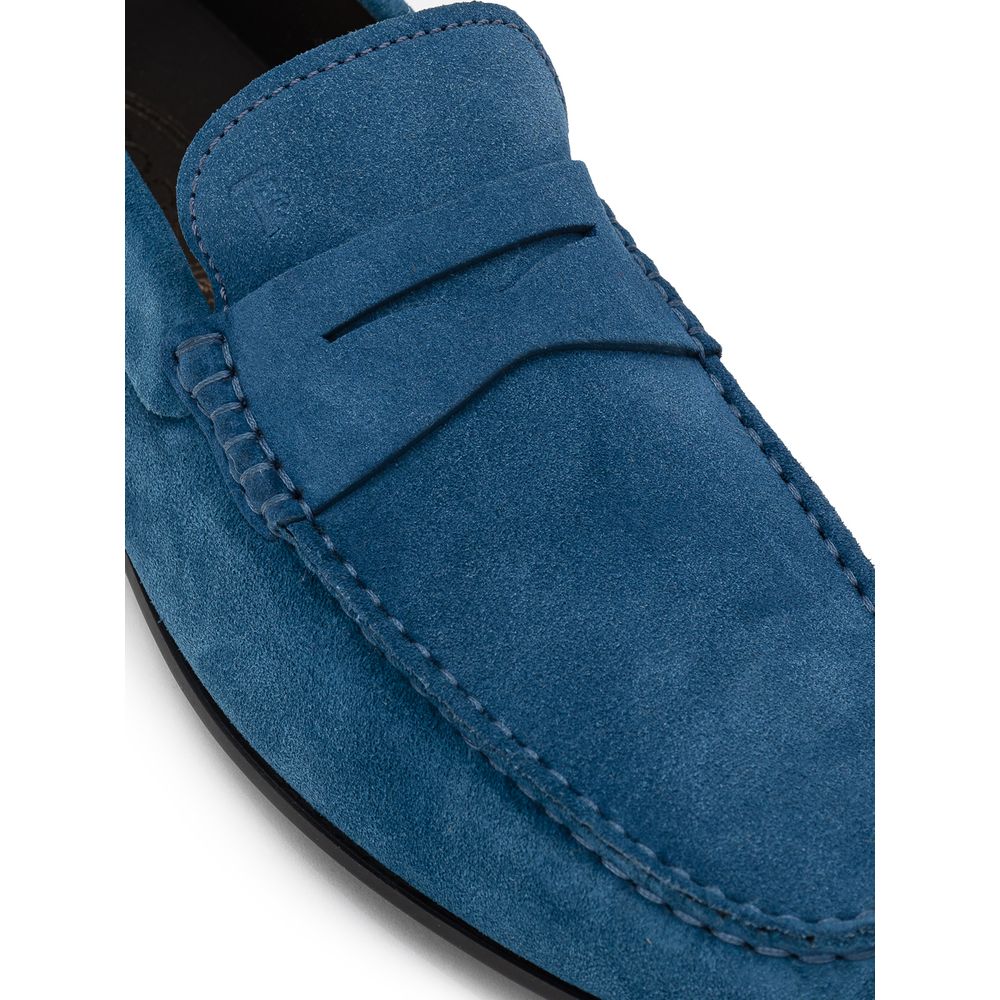 Blue Suede Leather Loafer