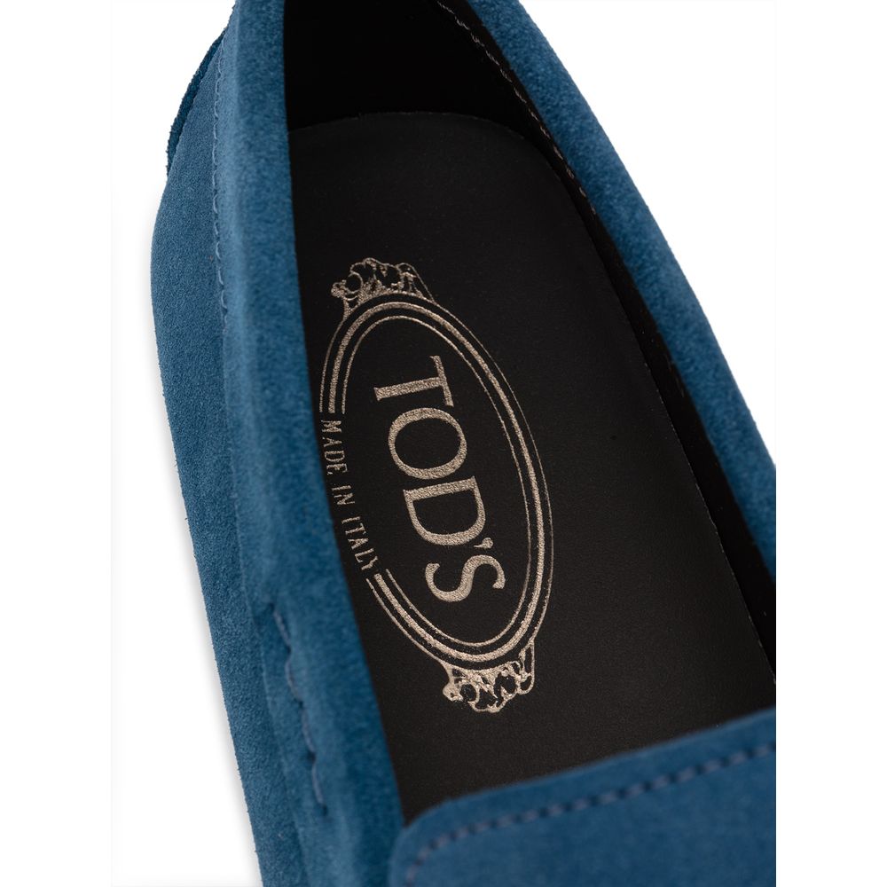 Blue Suede Leather Loafer