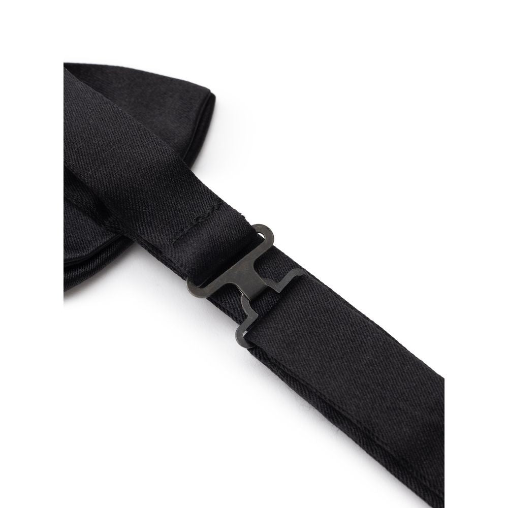 Black Silk Bowtie