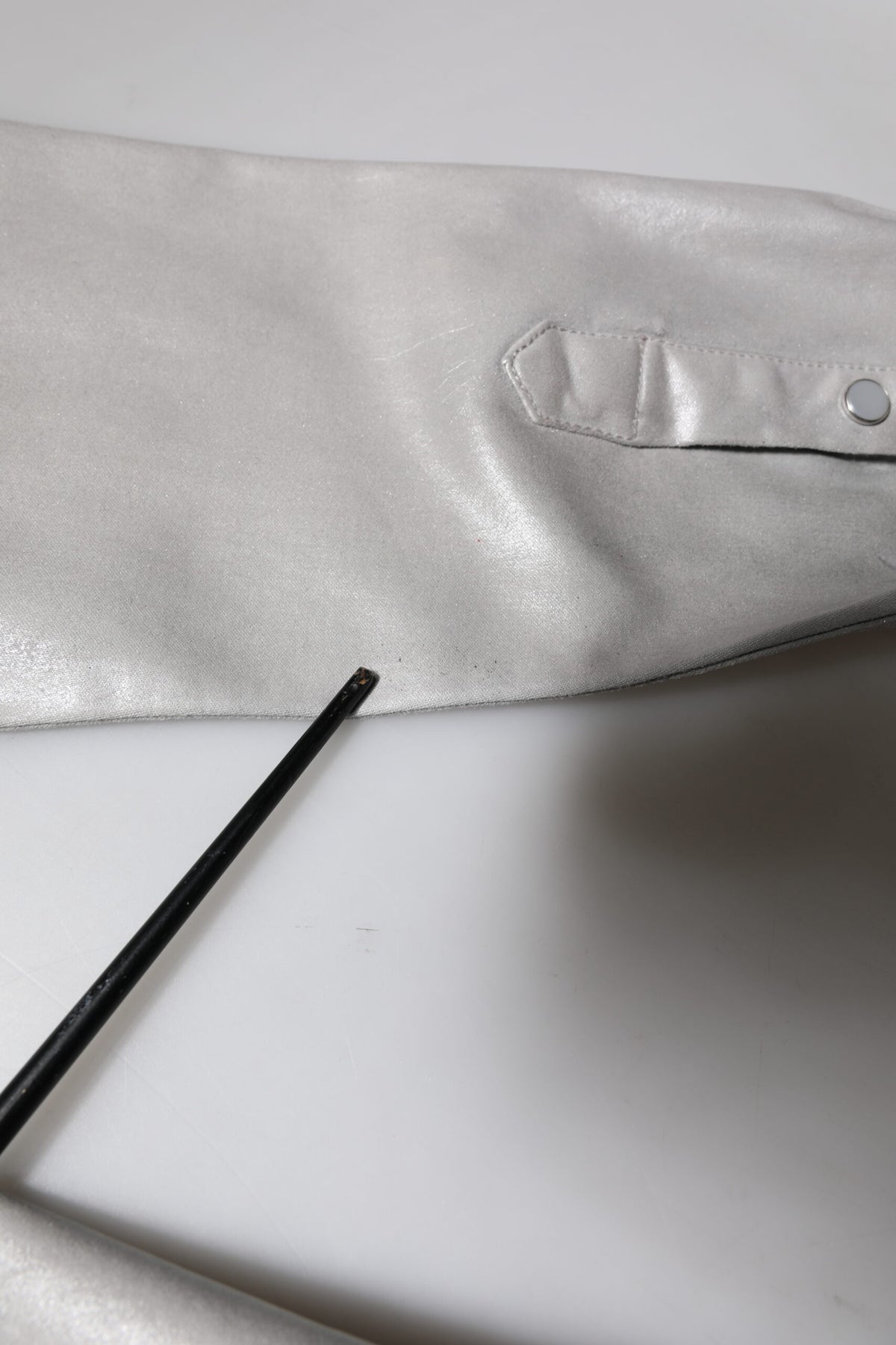 Metallic Gray Cotton Button Down Shirt