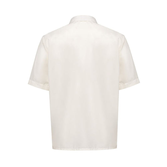 White Polyester Shortsleeve Shirt