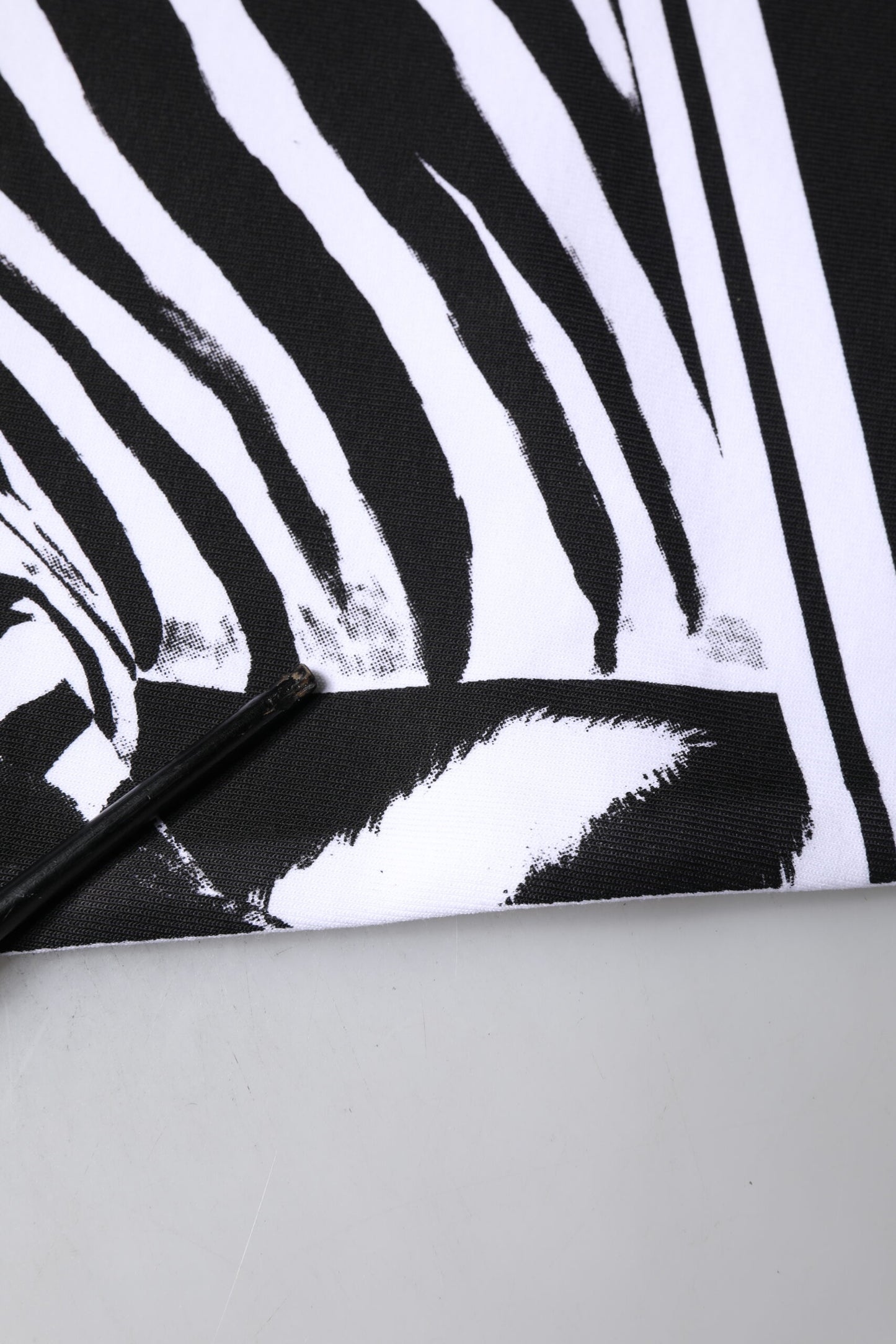 White Black Zebra Print Sweatshirt Sweater